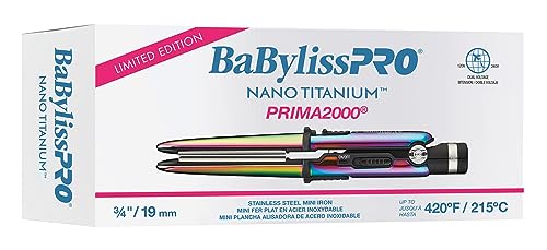 BaBylissPRO Limited Edition Prima2000 - 3/4" / 19mm Stainless Steel Mini Iron