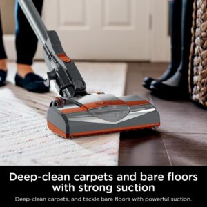 Shark HV302 Rocket Pet Corded Stick Vacuum, Lightweight with Swivel Steering for Carpets & Hard Floors, Converts to Hand Vacuum, Includes Crevice Tool, Pet Multi-Tool & Precision Duster, Orange