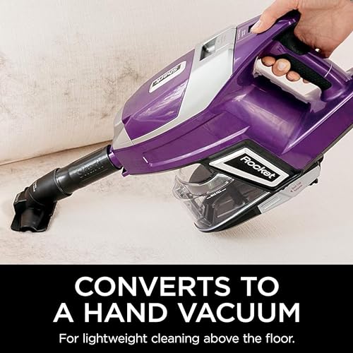 Shark ZS351 Rocket Corded Ultra-Light Vacuum with Zero-M Anti-Hair Wrap Technology, XL Dust Cup, Hand Vacuum Mode, & Swivel Steering, Plum Purple