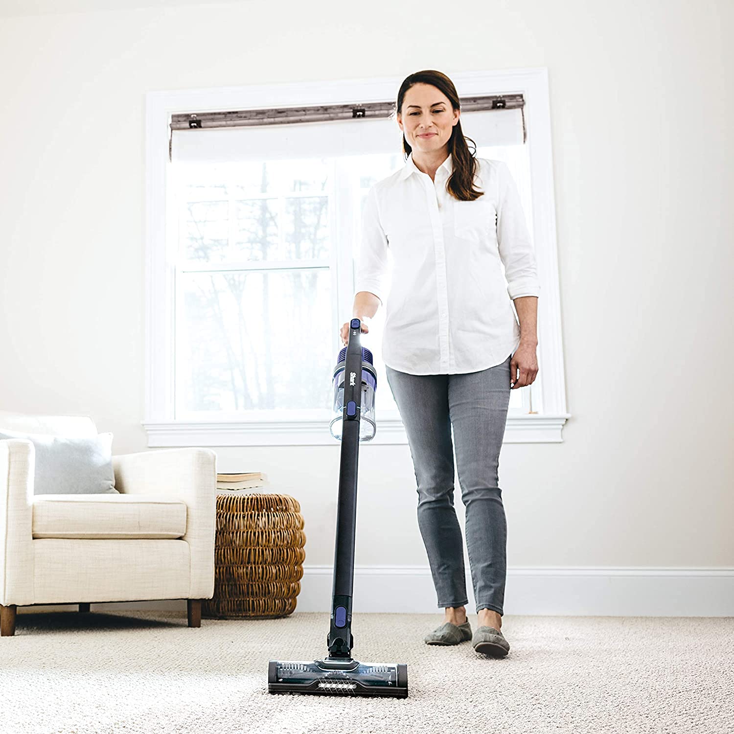 Shark Rocket Lightweight Cordless Stick Vacuum (IX141), 7.5 lbs, Blue Iris