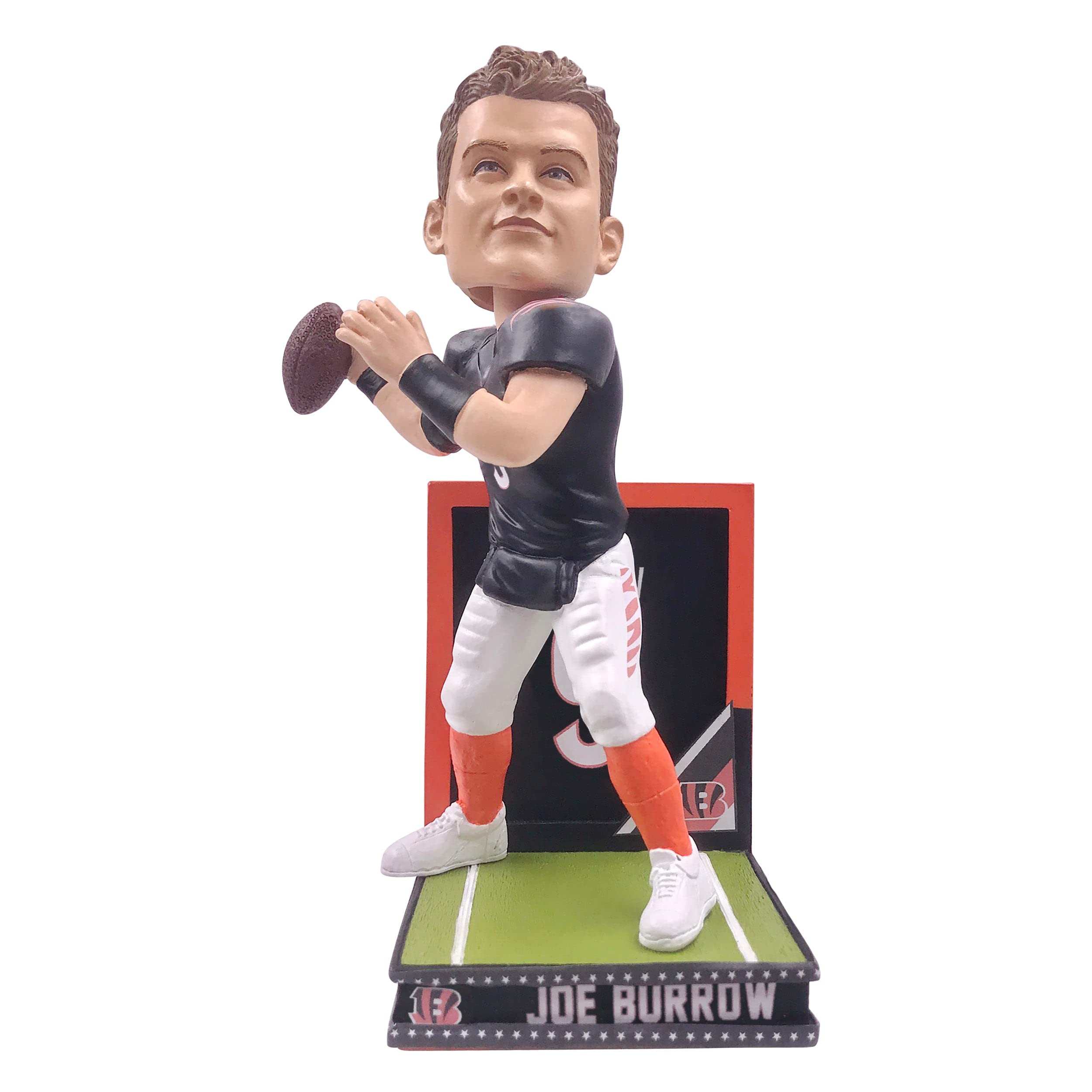 Joe Burrow Cincinnati Bengals Light Up Back Plate Bobblehead NFL Football