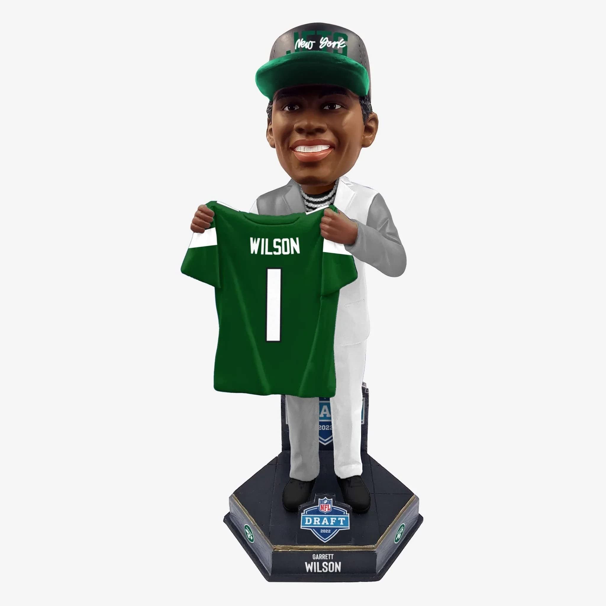 Garrett Wilson New York Jets 2022 Draft Pick No. 10 Bobblehead NFL Football