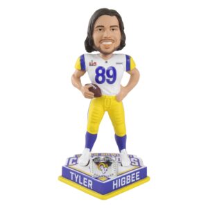 tyler higbee los angeles rams super bowl lvi champions bobblehead nfl football