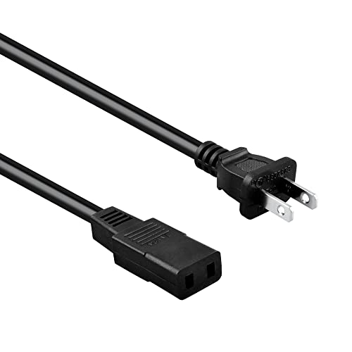 J-ZMQER 8ft 2-Prong Square AC Power Cord Cable Lead Compatible with Tandberg Equipment 3003A 3006A 3009A Power Amplifiers