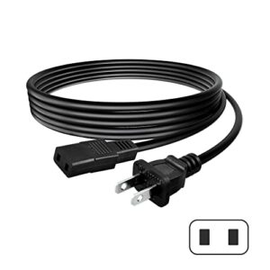 J-ZMQER 8ft 2-Prong Square AC Power Cord Cable Lead Compatible with Tandberg Equipment 3003A 3006A 3009A Power Amplifiers