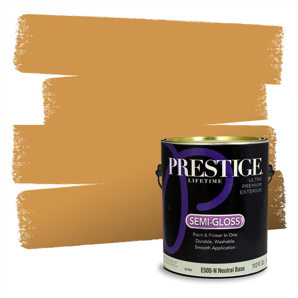 PRESTIGE Paints Exterior Paint and Primer In One, 1-Gallon, Semi-Gloss, Comparable Match of Valspar* Bugle Call*