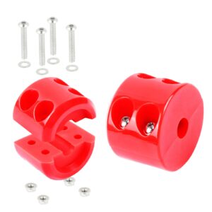 Besnor Winch Cable Hook Stopper for ATV UTV SUV ORV, Rubber Rope Line Saver, Prevent Bouncing Fraying, with Allen Wrench (Light Red)