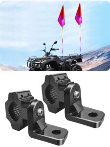 zidiyoruo whip light mounts for atv, quad atv light mounts fit 0.875", 1", 1.125" rack bars and bandlebars, adjustable atv mount made of alloy aluminum, easy installation (2 pcs black)