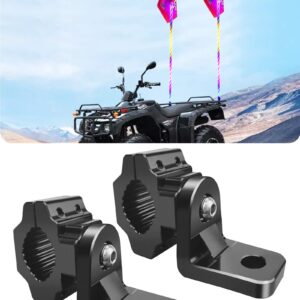 ZIDIYORUO Whip Light Mounts for ATV, Quad ATV Light Mounts Fit 0.875", 1", 1.125" Rack Bars and Bandlebars, Adjustable ATV Mount Made of Alloy Aluminum, Easy Installation (2 pcs Black)