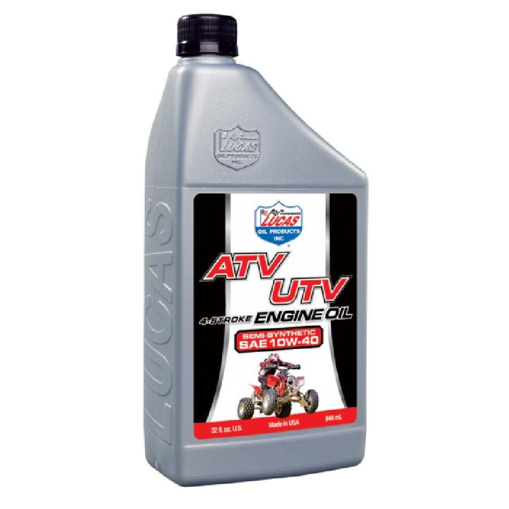 Lucas Oil 10720 Semi-Synthetic SAE 10W-40 ATV Engine Oil - 1 Quart