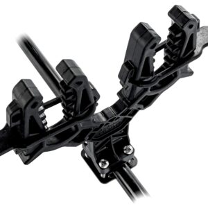 Black Boar UTV/ATV Double Gun & Tool Mount - Features Flexible Non-Marring Teeth for Better Grip - includes Rubber Base Plate Pads - Max Carry Weight of 15lbs (66030)