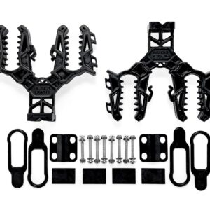 Black Boar UTV/ATV Double Gun & Tool Mount - Features Flexible Non-Marring Teeth for Better Grip - includes Rubber Base Plate Pads - Max Carry Weight of 15lbs (66030)