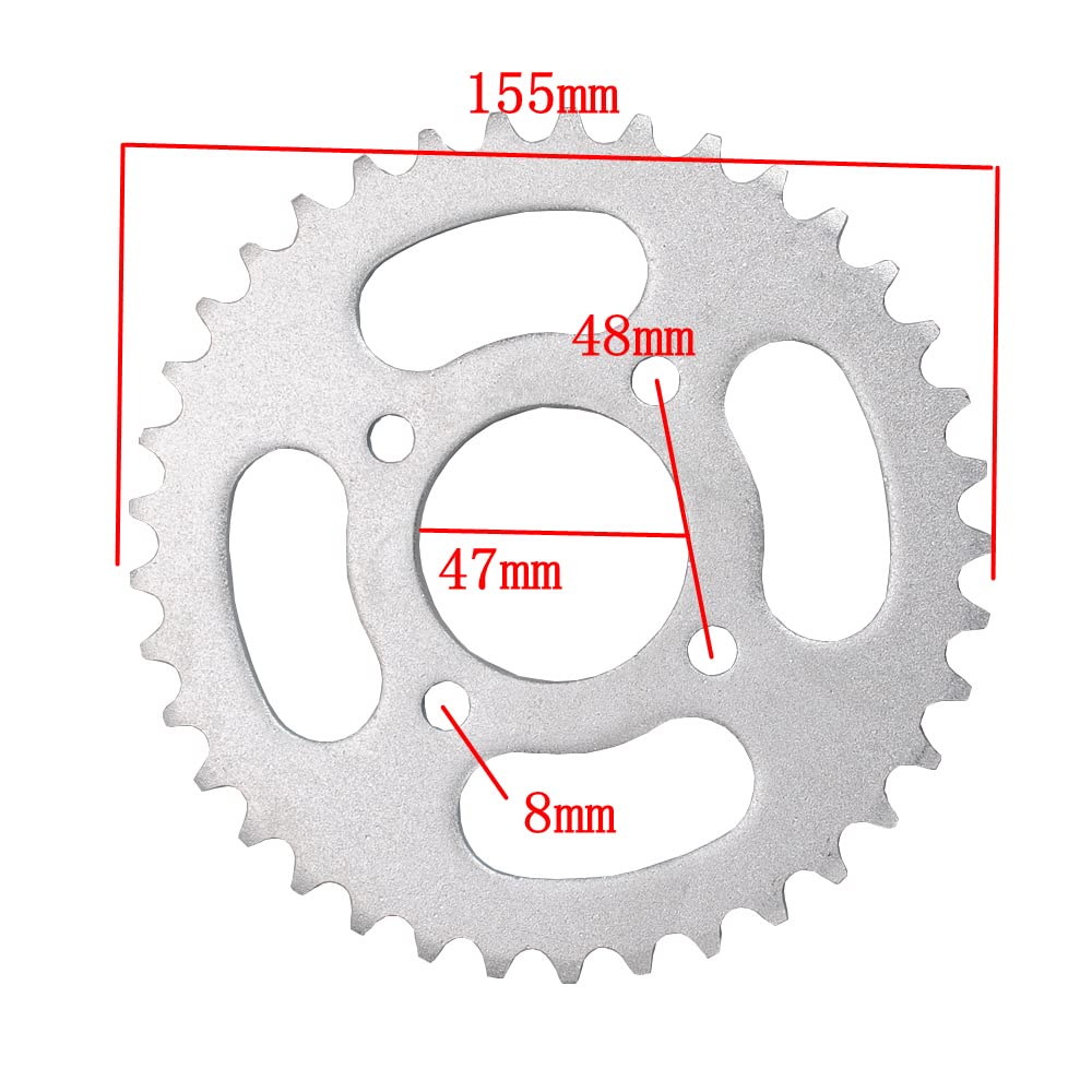 420x96 Chain 14T Front 37T Rear Sprocket Kit for The ATV 70-125CC Quad Bike Motorcycle