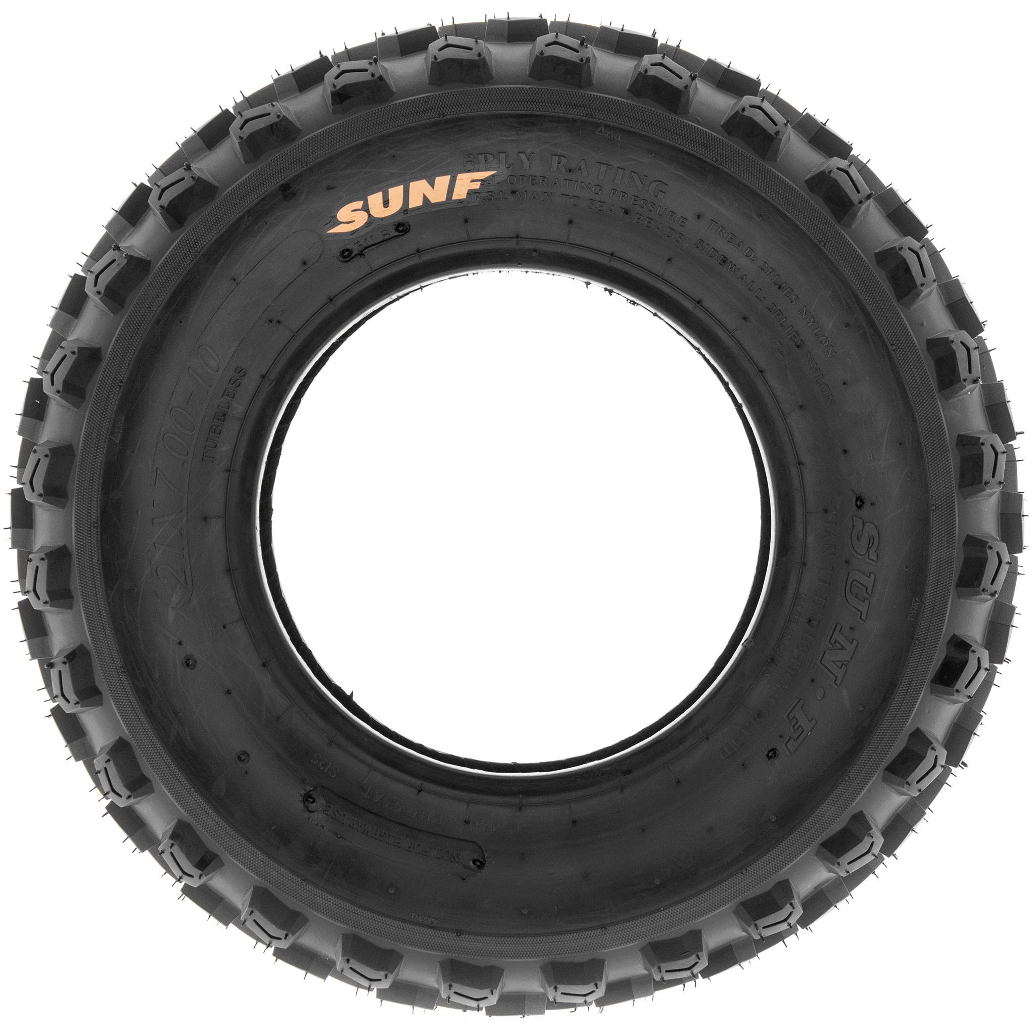 SunF A017 21x7-10 ATV/UTV XC-Sport Tires, 6-PR (Set Pair of 2)