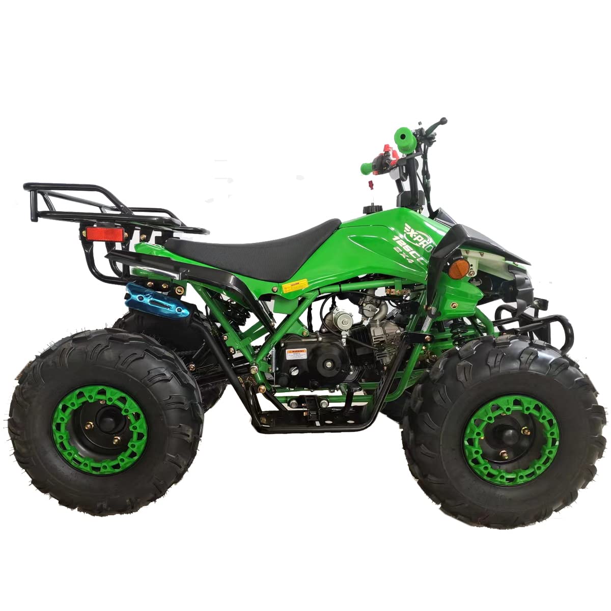 X-PRO 125cc ATV Automatic Transmission w/Reverse, LED Headlight, Big 19"/18" Tires! (Green, Factory Package)