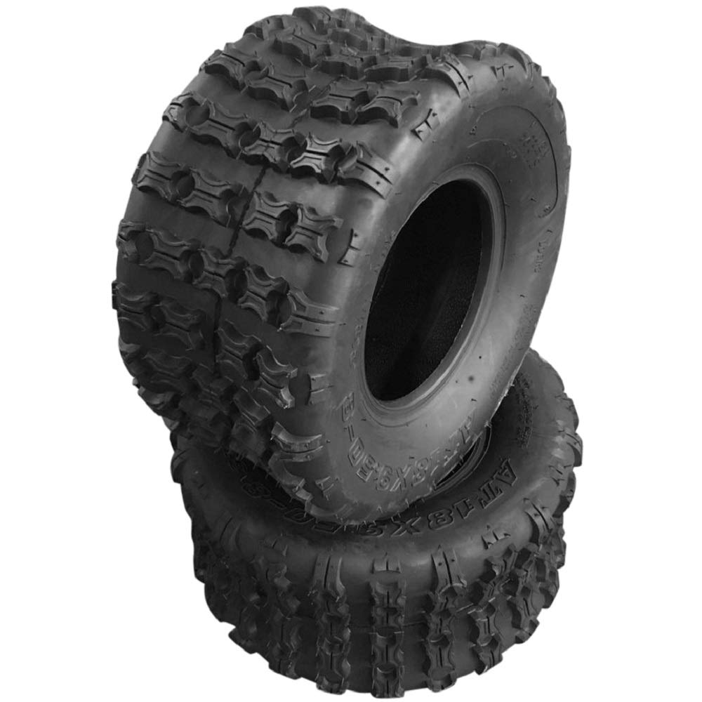 Motorhot 2 PCS 18X9.5-8 18X9.5X8 ATV UTV Tires Sport ATV Tires Cross Country Tires 4-PLY