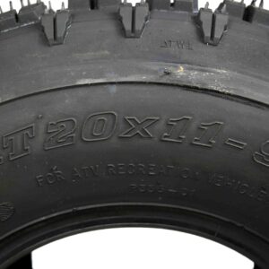 MASSFX Sport ATV Tire Set - Two Rear 20x11-9 - 4 Ply Rating - 1/2” Tread Depth - 20x11x9 (Two Pack)