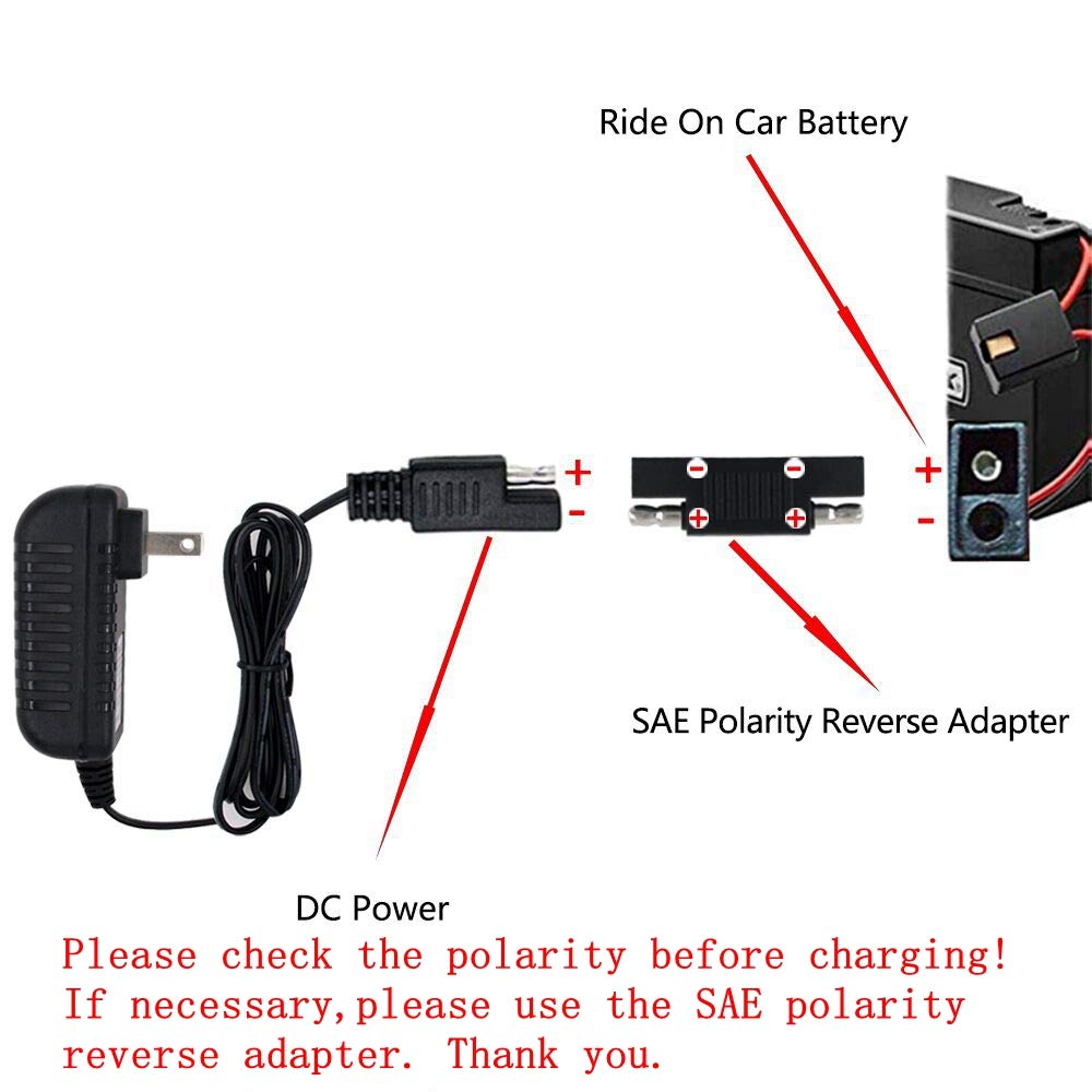 Replacement Charger 6V Fit for Disney Quad Pacific Cycle Marvel The Avenger Good Dinosaur Princess Fairies Minnie Mouse Frozen CAR McQueen ATV 6V Battery Ride ON Walmart Target Toy R US