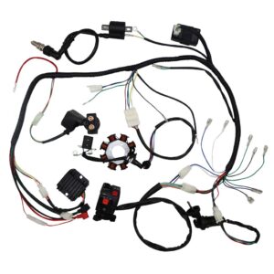 OTOHANS AUTOMOTIVE Complete Electrics Stator Coil CDI Wiring Harness with Full Copper Wire for 4-Stroke ATV QUAD 150cc-300cc