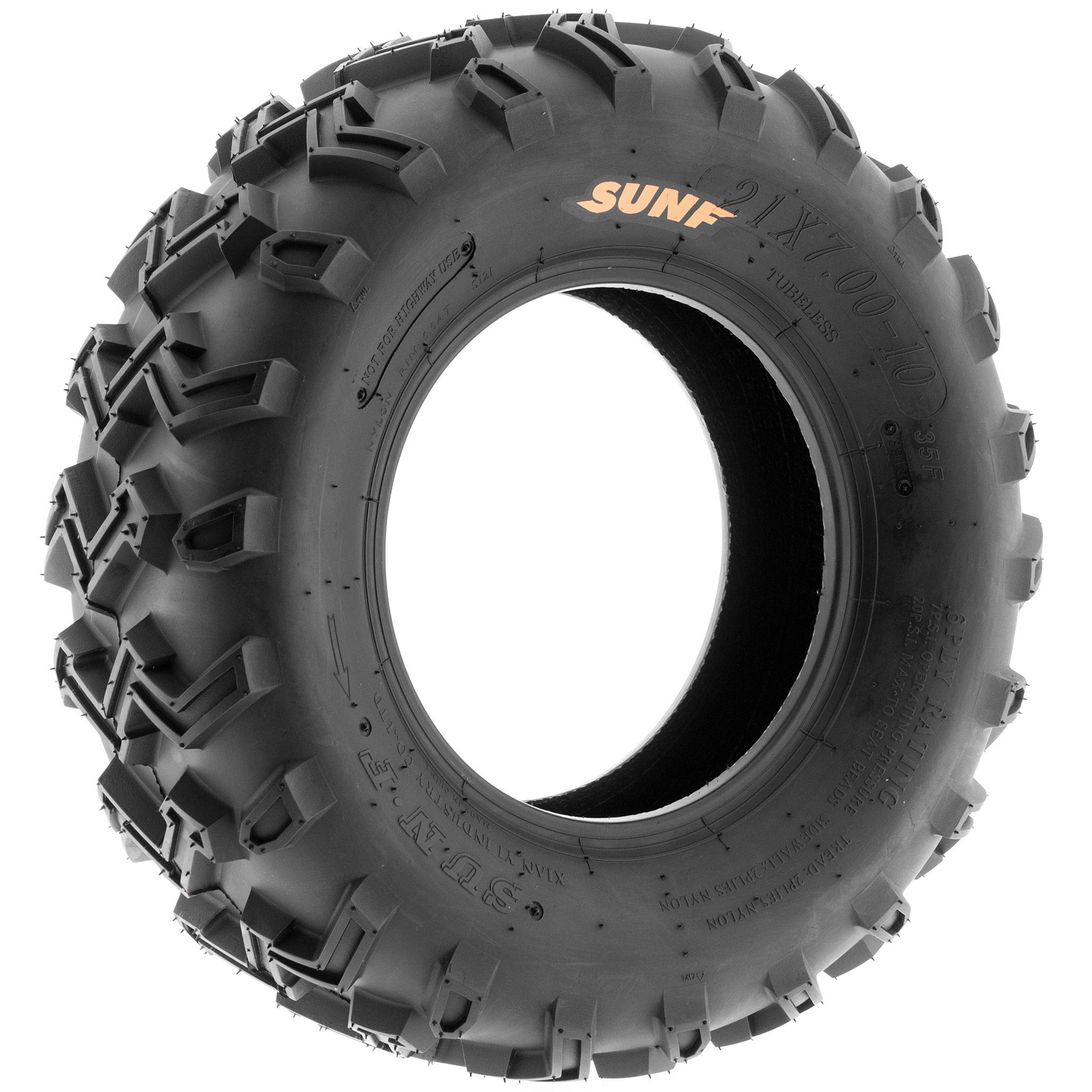 SunF 24x8-12 Off-Road ATV UTV Tires 6 Ply, (Set Pair of 2)