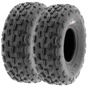 pair of 2 sunf a029 atv utv 20x7-8 20x7x8 track xc knobby tires, 6 pr, tubeless