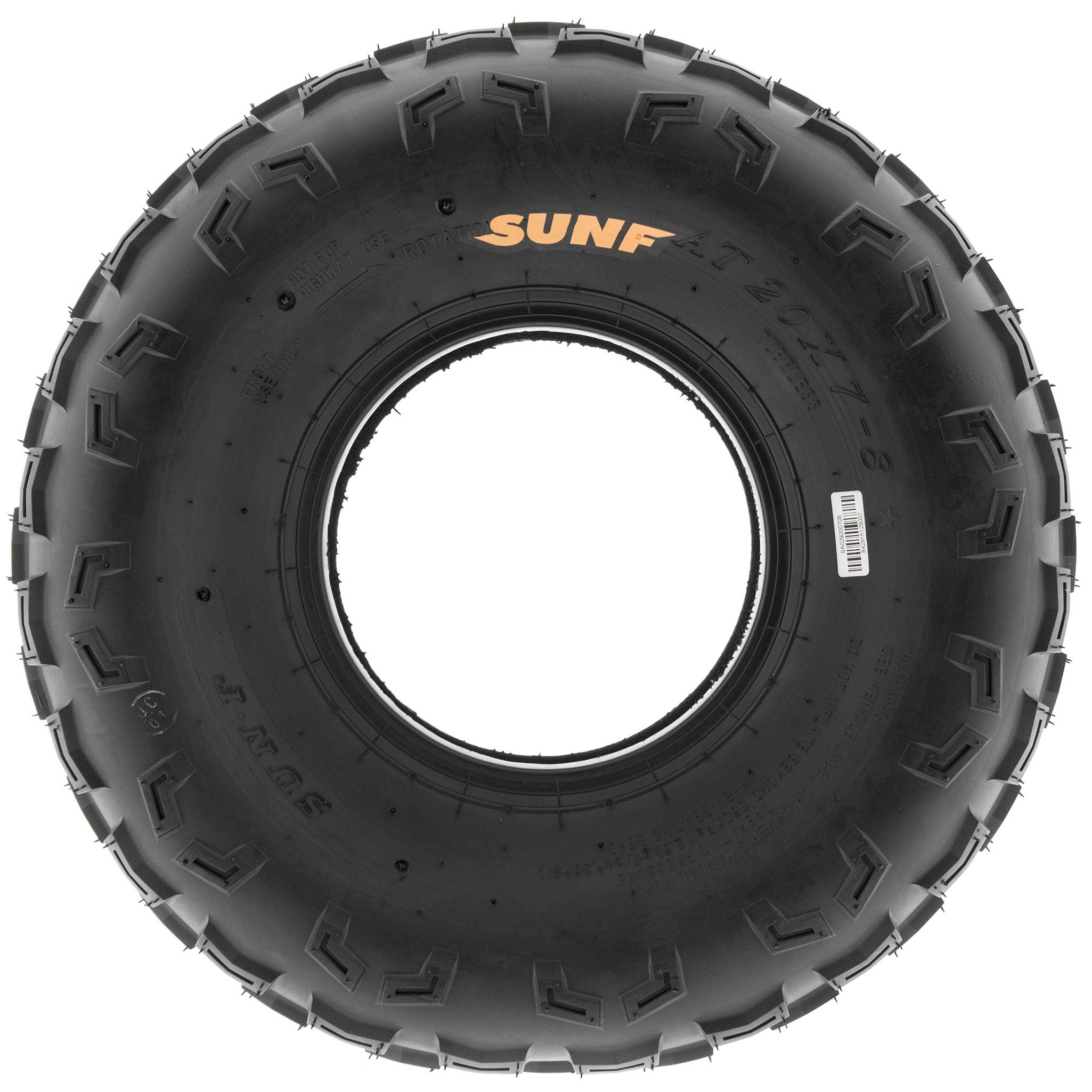 Pair of 2 SunF A029 ATV UTV 20x7-8 20x7x8 Track XC Knobby Tires, 6 PR, Tubeless