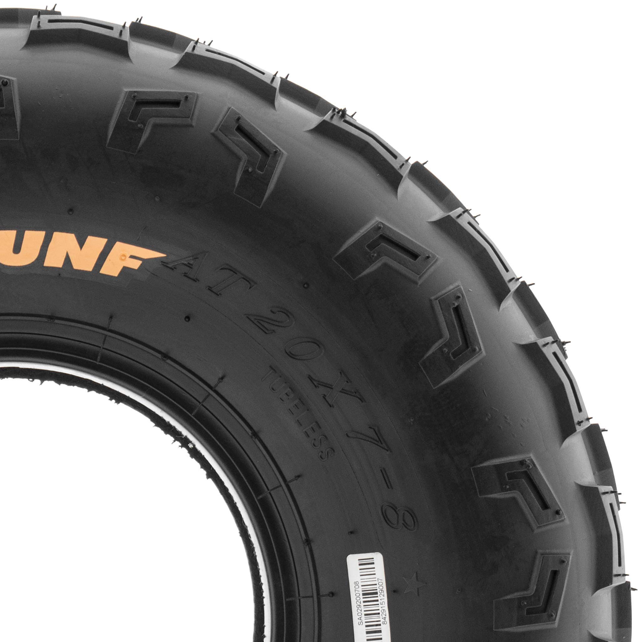 Pair of 2 SunF A029 ATV UTV 20x7-8 20x7x8 Track XC Knobby Tires, 6 PR, Tubeless