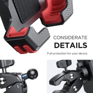 JOYROOM Motorcycle Phone Mount, [Fastest Visualize Lock][150mph Wind Anti-Shake] Bike Phone Holder with Easy Install Handlebar Clamp, fits for Bicycle Scooter ATV/UTV, Fit for iPhone & All Phones