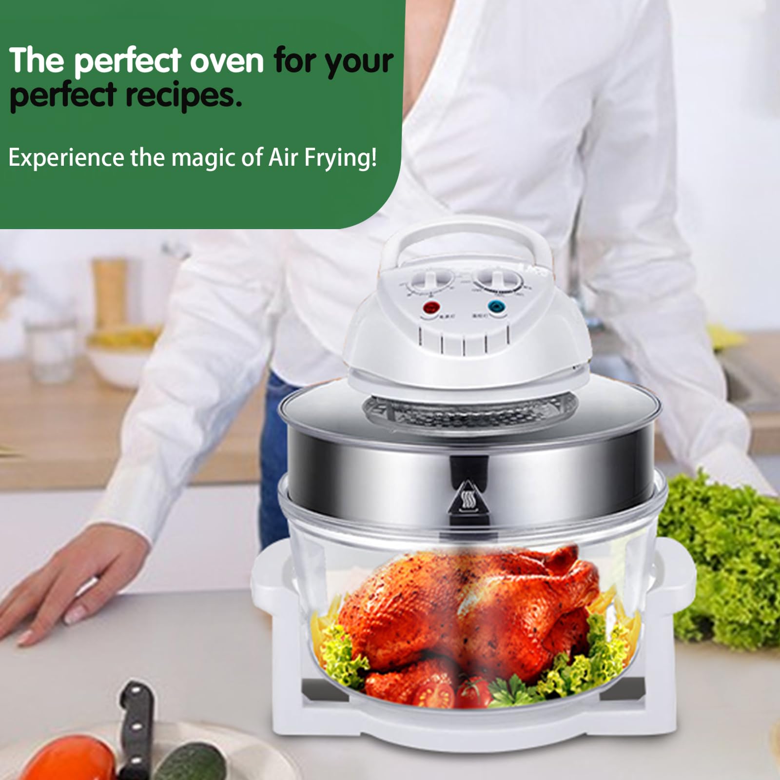 17L Air Fryer By Gagalayong, Turbo Portable Air Fryer, Infrared Convection, Electric Large Halogen Oven Countertop,Cooking 360°Heating Prepare Quick Healthy Meals, French Fries Oven Roaster