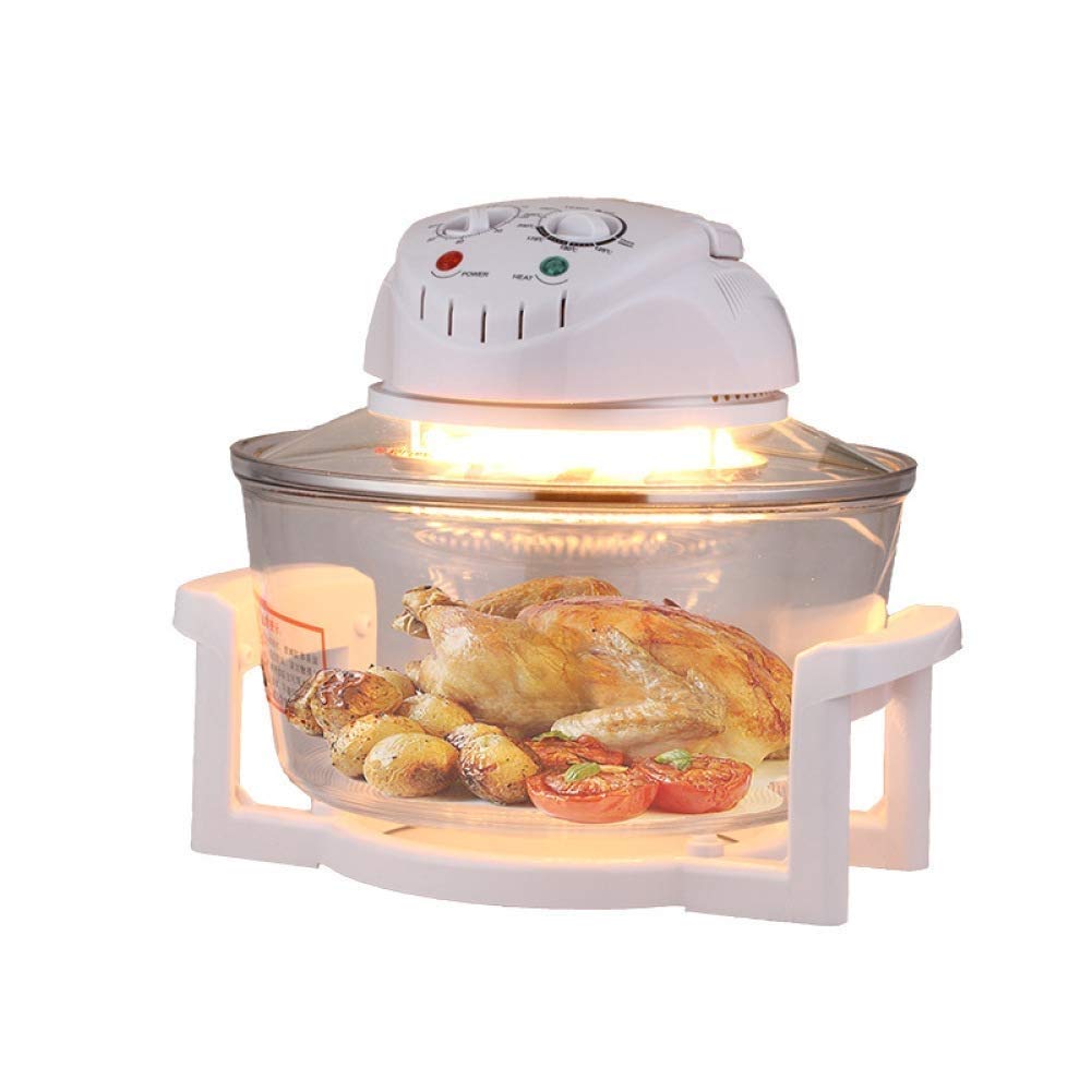 Glass air Fryer Electric Fryer French Fries,Hot air Fryer Reduced-Fat, Baking, Grilling and Roasting Cooking Chamber Rotisserie,size 37 * 33 * 32CM