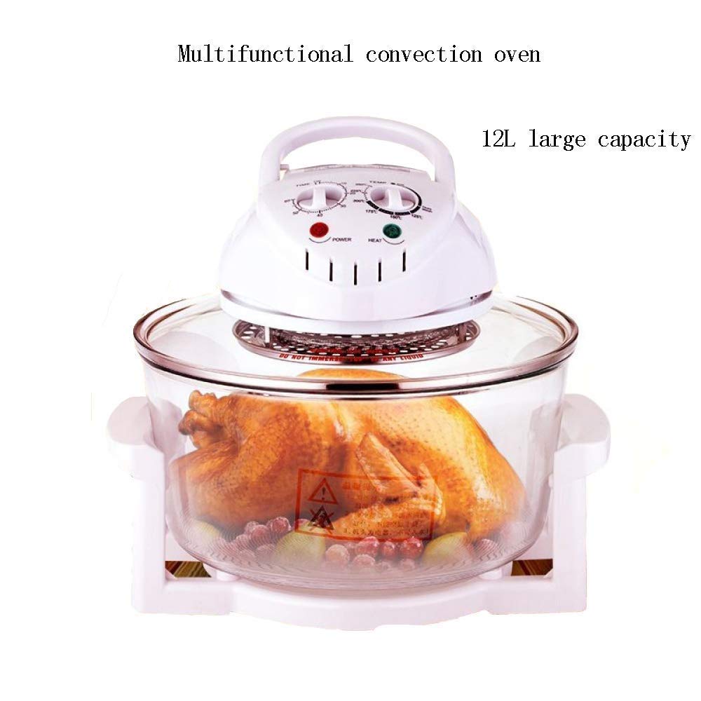 Glass air Fryer Electric Fryer French Fries,Hot air Fryer Reduced-Fat, Baking, Grilling and Roasting Cooking Chamber Rotisserie,size 37 * 33 * 32CM