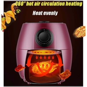 Multifunction Oil Free Air Fryer Oil Free French Fries 1350W Air Fryer Oven 5 Control Panel Menus 30 Minute Timer Fully Adjustable Temperature Control Red Every Family