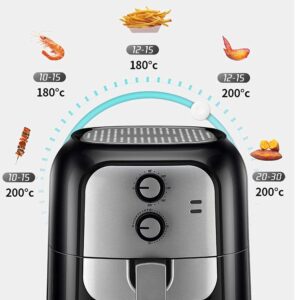 Air Fryer Oil-free Electric Fryer, Household Fully Automatic Large Capacity Low Fat French Fries Smart Air Fryer, 360 Degree Air Circulation, Integrated Liner is Easy to Clean