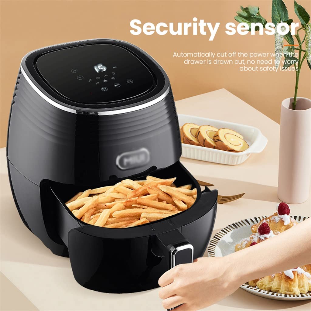 Touch Screen Air Fryer, Home Oil-Free Electric Fryer Oven, 2022 French Fries & Roaste (Color : Black, Size : 336 * 273 * 309mm) Commemoration Day