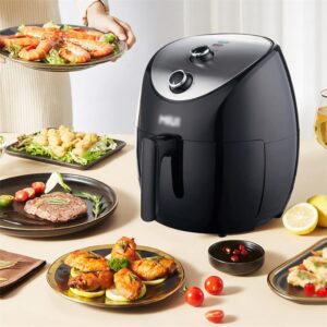 Touch Screen Air Fryer, Home Oil-Free Electric Fryer Oven, 2022 French Fries & Roaste (Color : Black, Size : 336 * 273 * 309mm) Commemoration Day