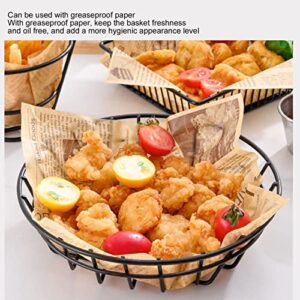 2pcs Fry Basket with Handle Grip,Stainless Steel French Fries Filter Net,Food Fryer Basket,Heavy Duty Frame French Chip Fry Basket for Snack Bar Restaurant(Round 20cm 25cm)