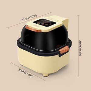 ELEdvb Air Fryer Household Multifunctional Fryer 6L Large Capacity air Fryer air Fryer Oil-Free French Fries Maker (Yellow 30 * 31 * 26cm) (Yellow 30 * 31 * 26cm) (Yellow 30 * 31 * 26cm)