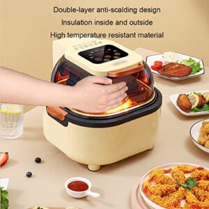 ELEdvb Air Fryer Household Multifunctional Fryer 6L Large Capacity air Fryer air Fryer Oil-Free French Fries Maker (Yellow 30 * 31 * 26cm) (Yellow 30 * 31 * 26cm) (Yellow 30 * 31 * 26cm)