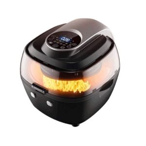 black air fryer, no frying, hot air circulation, easy to clean, can be used for french fries or other commemoration day