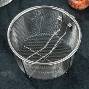 french fries basket Stainless Steel Multifunction Pot With Lid Deep Fryer With Basket Steamer French Fries Soup Noodle Induction Cooker Gas fried food basket