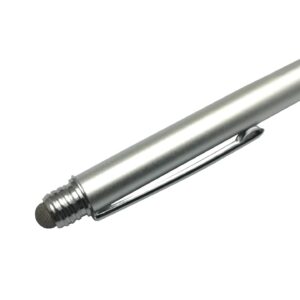 BoxWave Stylus Pen Compatible with Acer ConceptD 7 Ezel (CC715-72G) - DualTip Capacitive Stylus, Fiber Tip Disc Tip Capacitive Stylus Pen for Acer ConceptD 7 Ezel (CC715-72G) - Metallic Silver