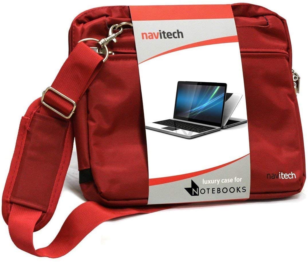 Navitech Red Premium Messenger/Carry Bag Compatible with The Acer ConceptD 7 Ezel | Ezel Pro