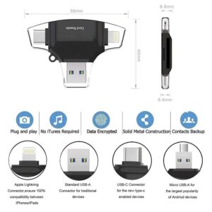 BoxWave Smart Gadget Compatible with Acer ConceptD 7 Ezel (CC715-71) - AllReader SD Card Reader, microSD Card Reader SD Compact USB for Acer ConceptD 7 Ezel (CC715-71) - Jet Black