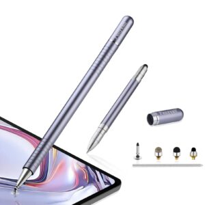 Stylus Pen for Touch Screens, Penyeah 3 in 1 Magnetic Disc/Rubber/Hard Mesh Tip Stylus,Universal High Precison Touch Screen Pen Stylist for All Capacitive Touch Screens-Gray