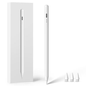 Stylus Pen for iPad 2018-2024, 15 mins Fast Charge Apple Pen iPad Pencil with Palm Rejection and Tilt Sensitivity, Compatible with iPad Pro 11/12.9/13in, iPad 6/7/8/9/10, iPad Air 3/4/5, iPad Mini 5/6