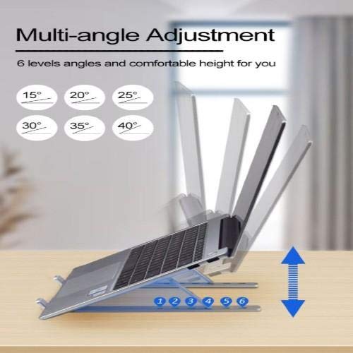 BoxWave Stand and Mount Compatible with Acer ConceptD 7 Ezel (CC715-71) (Stand and Mount Compact QuickSwitch Laptop Stand, Portable, Multi Angle Viewing Stand - Metallic Silver