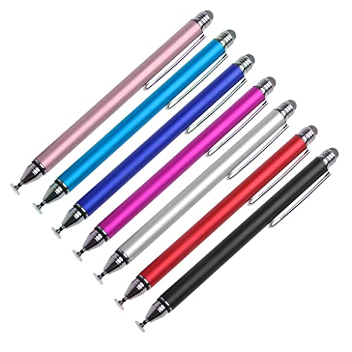 BoxWave Stylus Pen Compatible with Acer ConceptD 7 Ezel CC715-71-7163 (15.6 in) - DualTip Capacitive Stylus, Fiber Tip Disc Tip Capacitive Stylus Pen - Metallic Silver