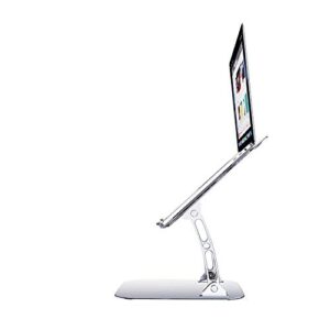 BoxWave Stand and Mount Compatible with Acer ConceptD 7 Ezel (CC715-72G) - Executive VersaView Laptop Stand, Ergonomic Adjustable Metallic Laptop Stand - Metallic Silver