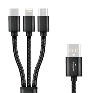 BoxWave Cable Compatible with Acer ConceptD 7 Ezel CC715-71-7163 (15.6 in) - AllCharge miniSync, Retractable, Portable USB Cable - Jet Black