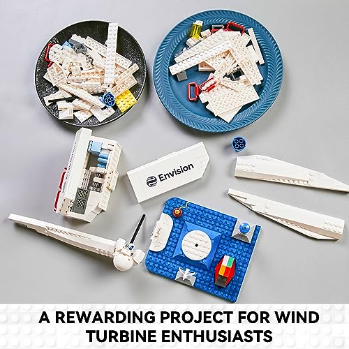 BRICKKK PANTASY Windmill Wind Power Building Bricks Set, Creator Expert Envision Wind Turbine STEM Building Kit,Creative Home Décor or Office, Great Gift Idea for Adults and Teens